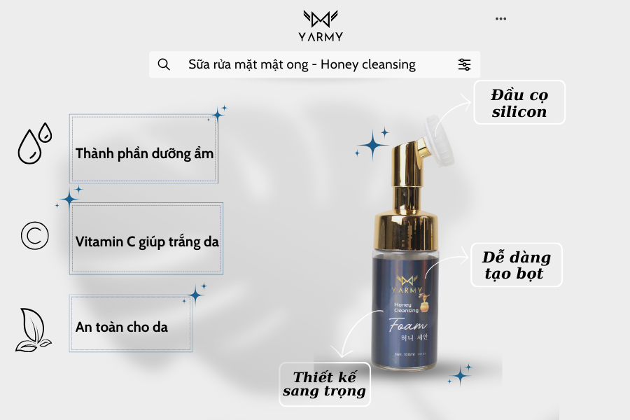  Thành phần Sữa rửa mặt tạo bọt honey cleansing foam